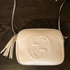 G G soho disco camera white crossbody bag